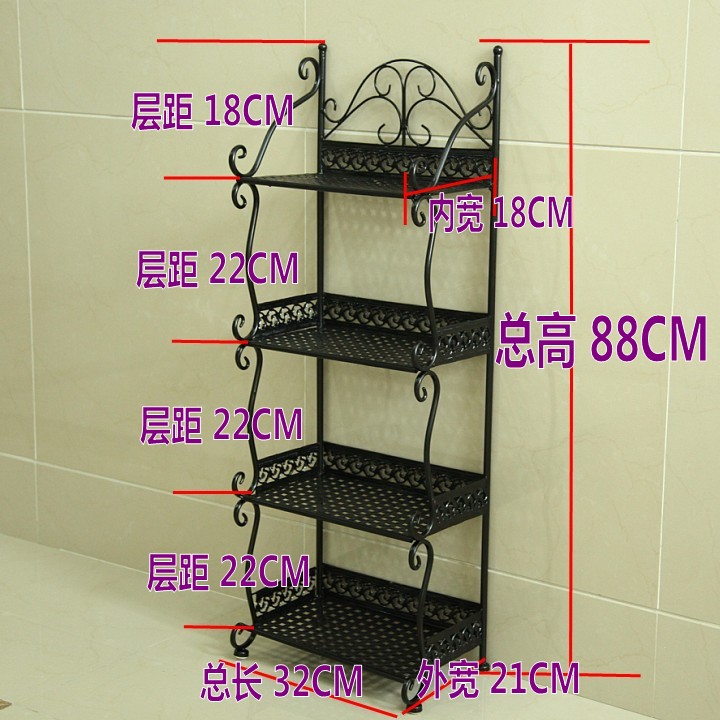 铁艺浴室置物架鞋柜鞋架卫生间脸盆架洗手间卫浴收纳储物架层架产品展示图3