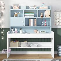 Childrens desk bookshelf bookcase integrated table can lift Primary School students writing desk learning table simple bedroom computer desk