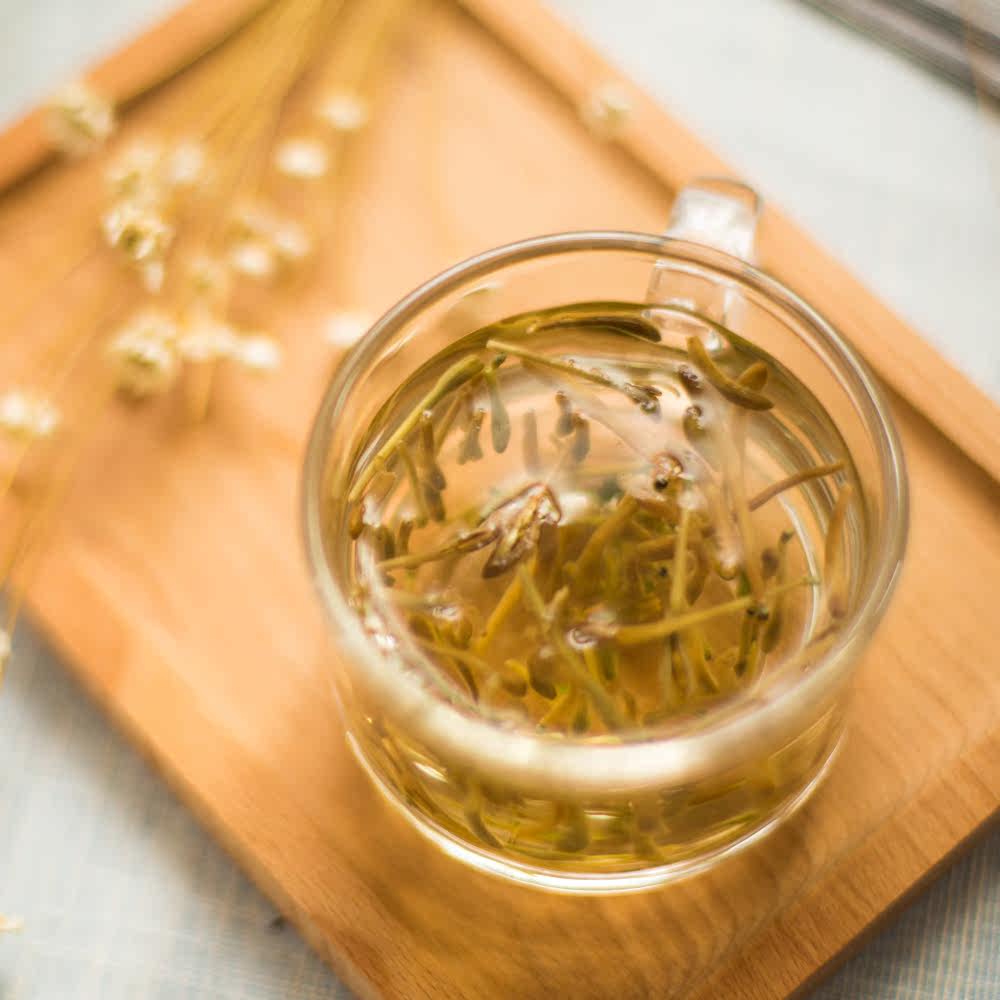 花丸同学 金银花茶 茶叶散装花草茶河南封丘新鲜野生金银花茶袋装