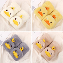Little duck Japanese cartoon winter thick gloves female warm Korean version plus velvet cute student cycling winter cold