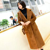 High-end Suli alpaca coat womens long 2019 new thickened Albanian wool jacket thin