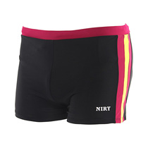 Swimming trunks mens swimsuit new flat corner swimming trunks adult swimming equipment fashion large size loose hot spring swimsuit