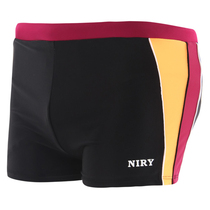 Swimming trunks mens swimsuit set flat corner swimming trunks adult swimming equipment new large size loose hot spring swimsuit