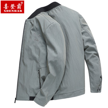 爸爸春装外套男中老年夹克2018新款春季薄款