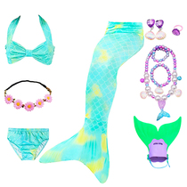 Mermaid Tail Children Princess Dresses Girl Clothes Split Bikini Swimsuit Girl Swimsuit Summer Clothing