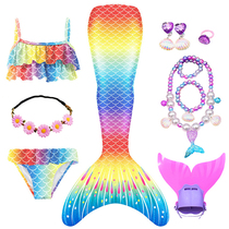 Mermaid Clothing Princess Tail Children Swimsuit Girls Split Bikini Baby Swimsuit 2022 New Summer Season