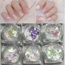 Mechia Glass Paper Debris Candy Paper Polar Light Paper Nail Ornament Irregular Fragment Milk White Nail Polish Sound Burst