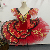 Professional Classical Ballet for Costume Contest TUTU Yarn Nepotism Dress Ballet Dresses Ballet Dresses Big Red