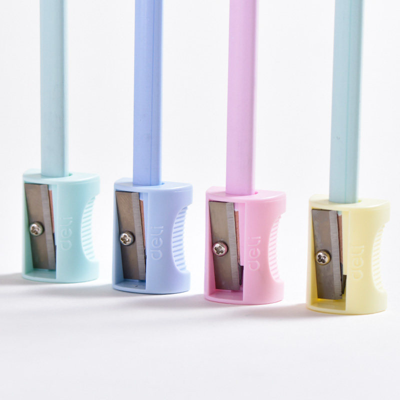 48 pas of effective mini pencil sharpeners for pupils, children's pencil sharpeners, pencil sharpeners, pencil sharpeners, simple cartoon cute candy color kindergarten small pencil sharpeners, stationery wholesale