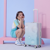 Gradient Suitcase Womens Day Department 2021 New Students Ins Nets Red High Face Value Sturdy Durable Pull Rod Box Subtidal