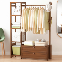 Multifunctional doorway Easy home clothes and hat rack integrated hanger-on-floor bedroom multilayer containing shelf for shelves