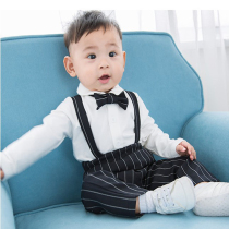 Babys anniversary dress boy spring autumn English wind boy small suit baby baby baby and young boys 100 birthday gentleman suit 2