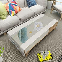 New Chinese lotus tea table cloth table cloth cover cloth cotton linen cloth art waterproof and anti-slip heat insulation anti-soup table cushion cover towels
