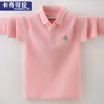 Boy t-shirt long sleeve spring clothing 2022 new children Han version foreign air blouses CUHK Tong Shuai Qi Chunqiu POLO shirt
