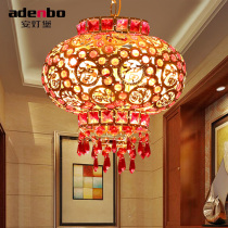 Gold chandelier LED Crystal Lantern Balcony Light Aisle Light Entrance light Red Lantern Rotatable lamp 212