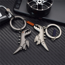 Creative car keychain pendant Male high-grade Korean cute couple key chain Female small dinosaur bag key ring