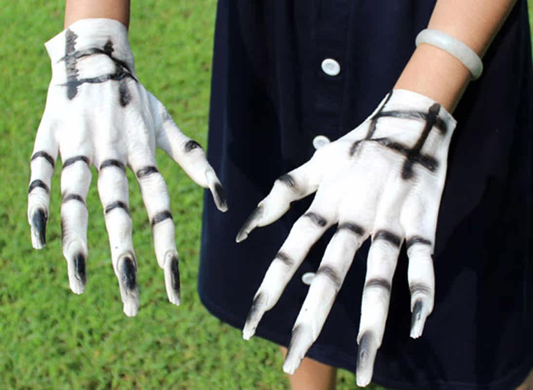 寻奇 万圣节鬼手套 乳胶手套 化妆舞会僵尸魔鬼野兽装扮演手套