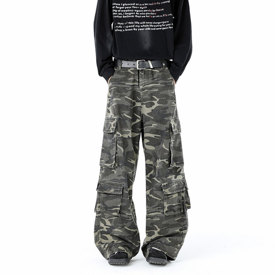 Sabre multi-pocket camouflage work jeans for men and women bf American retro loose wash straight floor paratrooper pants
Sabre multi-pocket camouflage work jeans for men and women bf American retro loose wash straight floor paratrooper pants