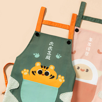 Apron Home Kitchen Cartoon Cute Catering Shop Mens Waistline Working Clothes Women 2022 New Advanced Cooking Rubes
