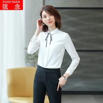 Professional shirt womens long-sleeved spring and summer fashion new temperament tooling white shirt top formal work suit