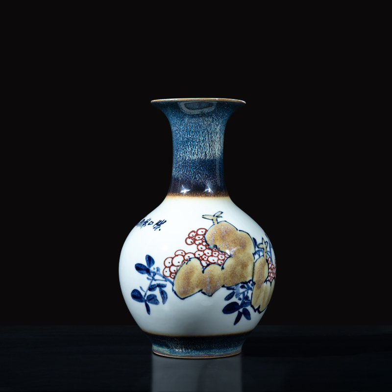 Jingdezhen ceramics famous master hu, hand - made porcelain lotus vase furnishing articles sitting room home decoration