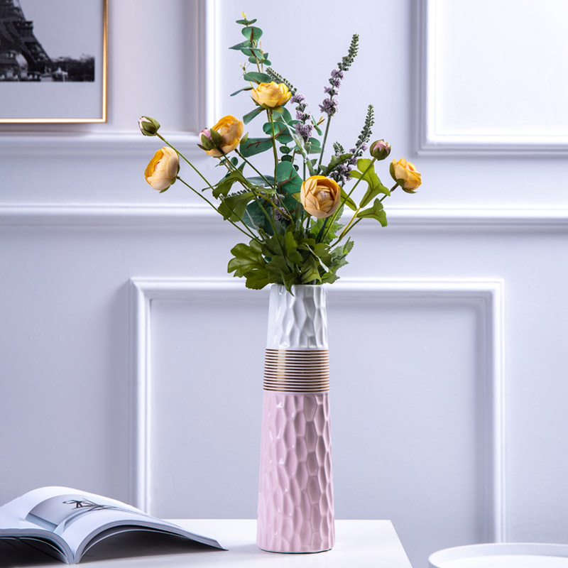 European I and contracted vase furnishing articles flower arranging Nordic creative home sitting room ceramic decoration dry flower decoration