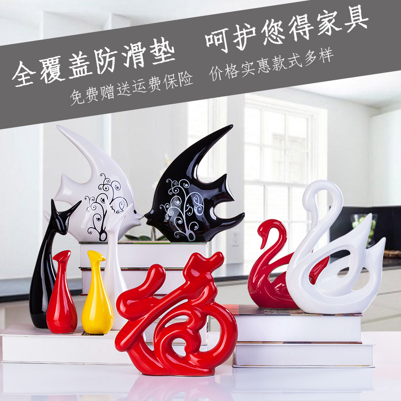 Creative I and contracted home furnishing articles sitting room ceramic wine TV ark adornment housewarming gift rich tree