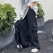 INSstudios 21ss tide ins day series retro patch bag workwear pants with wide leg casual long pants men and women