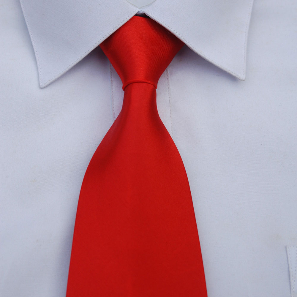 纯色方便拉链懒人易一拉得男士商务正装黑/大红酒红色毕业领带