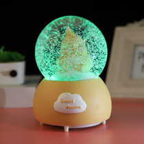 Kindergarten Valentines Day Gift Crystal Ball Music Box Happy Birthday Music Box Sky City Little Girl Princess