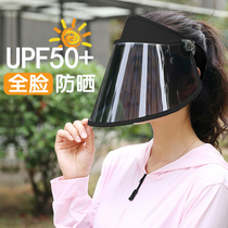 Mask face sunscreen hat Female summer wind and rain UV visor Cycling electric car sun hat Male