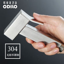 Toilet spray gun vulva flusher stainless steel women washer set pressurized spray gun body cleanser three-way angle valve faucet