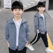 Boys thin coat sunscreen 2021 Korean version of new assault clothes spring and autumn summer childrens breathable sunscreen clothing