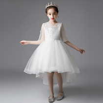 Children Evening Gown Princess Dresses Princess Dresses Girls Super Long Trailing Girl Model Walk Show Act Out of the Ocean Summer