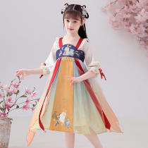 Han dress girl summer dress Chinese style childhood girl antique dress Super fairy girl dress summer dress