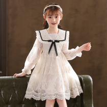 Girls Fall Dress 2022 New Autumn Ocean Childrens Dress Girls College Wind Princess Dress Spring and Autumn