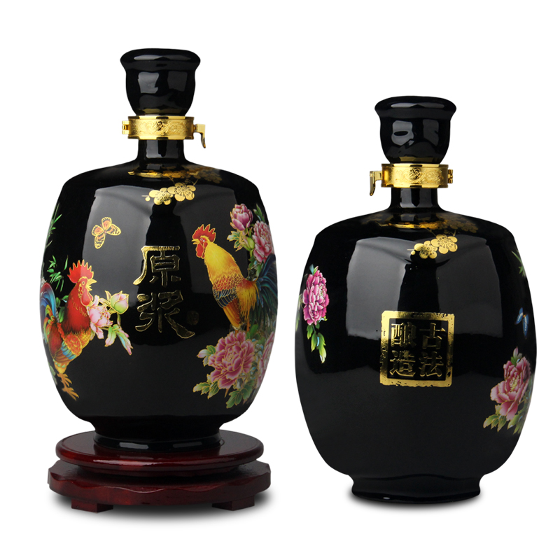 Jingdezhen ceramic wine bottle 3 kg 5 kg sealed empty wine bottle of liquor altar restoring ancient ways household jugs 5 jins of 3 kg