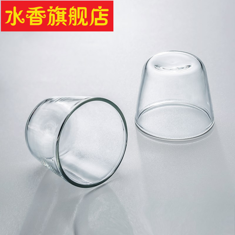 Heat - resistant glass cup, small cup 150 ml of water with 2 handles six thickening tea kungfu