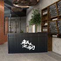 Retro industrial wind iron art cashier bar restaurant Cafe clothing shop front desk small counter container