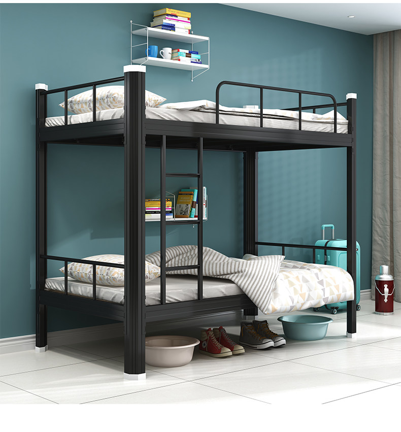 80*180幼儿园架子上下铺铁架床员工宿舍楼阁子母床民宿90*200高架