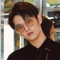 Big frame brown net red sunglasses female ins street shot fashion trend sunglasses summer seaside big face 2021 new men