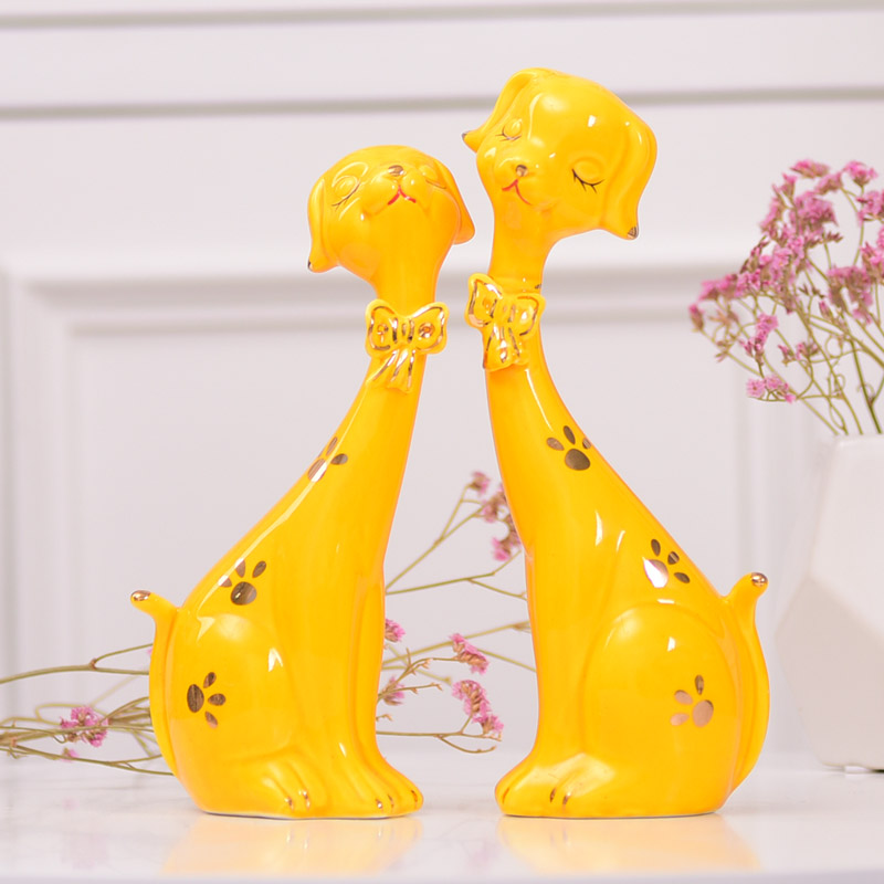 Creative I and contracted household act the role ofing is tasted furnishing articles express dog sitting room ark, ceramics decoration new home soft decoration