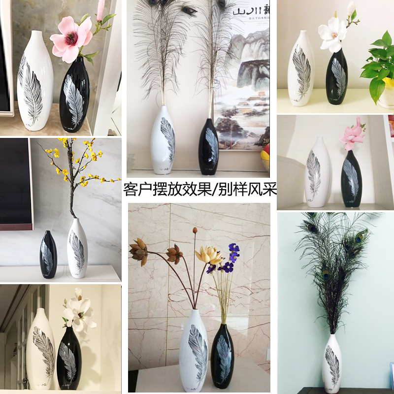 I and contracted ceramic vase furnishing articles home living room TV cabinet mesa dried flower flower vase decoration decoration