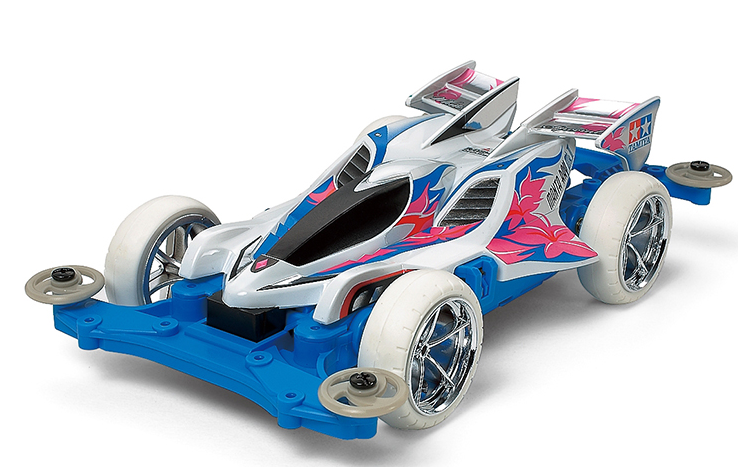 田宫tamiya四驱车限量版蓝色msl底盘白色樱花魔鬼鱼95462