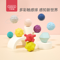 Bainshi baby hand grasping ball soft rubber touch ball 6-12 months 9 baby tactile sensing ball toys Early education