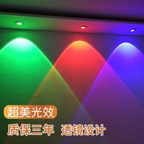 LED TV background wall spotlights Embedded COB bullseye lights Hole lights Living room spotlights Ceiling downlights Rotating