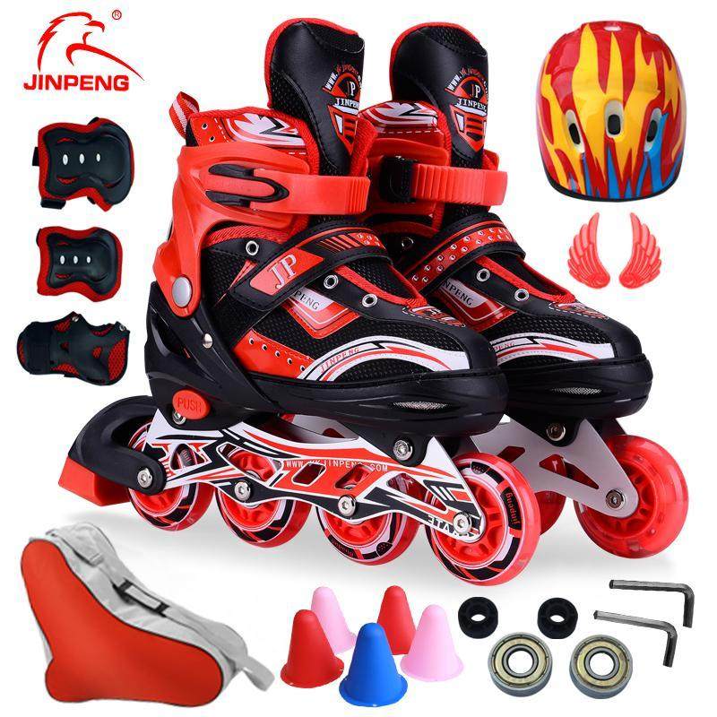 3-5-7-8-12-year-old boys and girls children's skates complete set of children's roller skates adjustable full flash