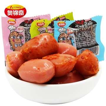 奥锦奇迷你肠锅盖大拇哥肠小肉枣肉类零食小吃台式烤子弹香肠50包 奥锦奇迷你肠锅盖大拇哥肠小肉枣肉类零食小吃台式烤子弹香肠50包