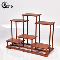 Qin Shu Pi Dobao Pavilion Xiaobo ancient frame wood carving crafts bonsai base purple sand teapot base shelf