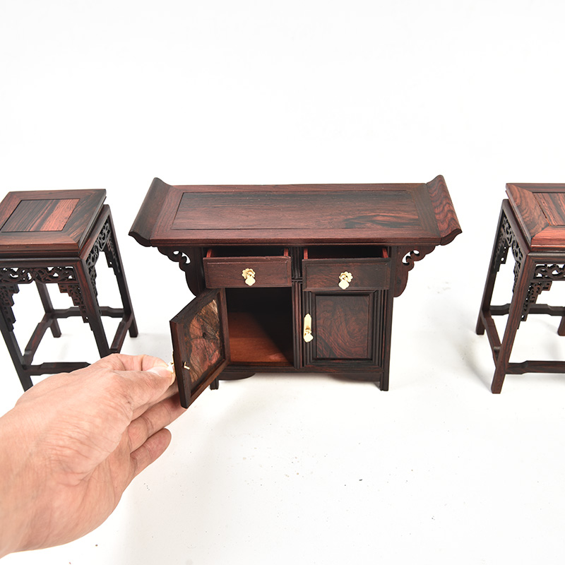 Pianology picking annatto handicraft furnishing articles antique Ming and the qing dynasties tiny home decoration real wood furniture model base